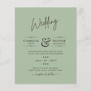 HAUSHALTSKARTE Apple Green Monochrome Text Flyer
