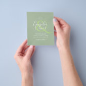HAUSHALTSKARTE Apple Green Monochrome Text Flyer (Gruppe)
