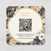 HAUSHALTSKARTE für Hochzeiten QR Code Foto UAWG Quadratische Visitenkarte (Vorderseite)