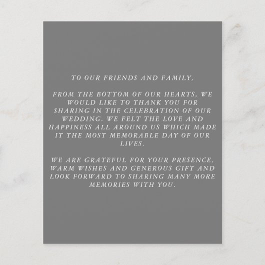 HAUSHALTSKARTE Graue Dankbarkeit Flyer (Hinten)