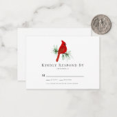 HAUSHALTSKARTE Kardinal Hochzeit RSVP Mitteilungskarte (Vorderseite/Rückseite Beispiel)