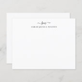 HAUSHALTSKARTE Zwei Monogramm Giralskriptswash Not (Vorne/Hinten)