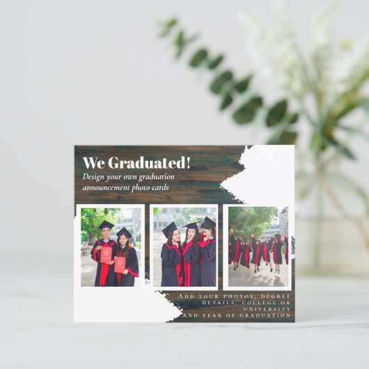 HAUSHALTSKARTEN - ABSCHLUSS-Ankündigungskarten (Stehend Vorderseite)