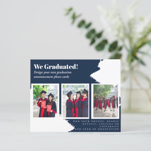 HAUSHALTSKARTEN - ABSCHLUSS-Ankündigungskarten (Stehend Vorderseite)