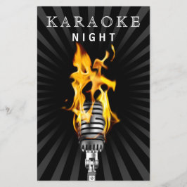 Haushaltsklasse Mic Karaoke Night Party Einladung