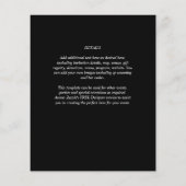 HAUSHALTSklassische Schwarz-weiße MONOCHROME Hochz (Rückseite)