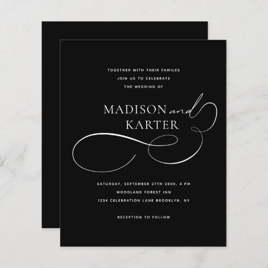 HAUSHALTSklassische Schwarz-weiße Unendlichkeit un (Vorne/Hinten)