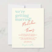 HAUSHALTSklassische Sommerpastel Whimsical Wedding (Vorderseite)