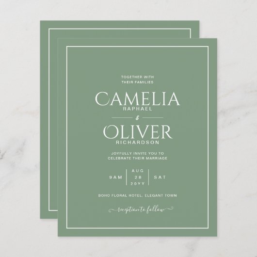 HAUSHALTSKONOCHROME Hochzeit (Vorne/Hinten)