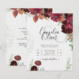 HAUSHALTSKONTROLLE 1 Rustikale Herbstmaroon Burgun