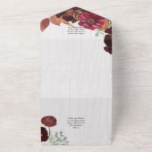 HAUSHALTSKONTROLLE 1 Rustikale Herbstmaroon Burgun All In One Einladung (Außenbereich)