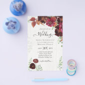 HAUSHALTSKONTROLLE 1 Rustikale Herbstmaroon Burgun Flyer (Einzeln)