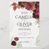 HAUSHALTSKONTROLLE 1 Rustikale Herbstmaroon Burgun Flyer (Vorne)