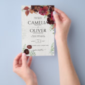 HAUSHALTSKONTROLLE 1 Rustikale Herbstmaroon Burgun Flyer (Handgriff)