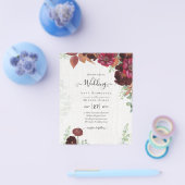 HAUSHALTSKONTROLLE 1 Rustikale Herbstmaroon Burgun Flyer (Einzeln)