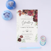 HAUSHALTSKONTROLLE 1 Rustikale Herbstmaroon Burgun Flyer (Einzeln)