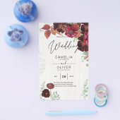 HAUSHALTSKONTROLLE 1 Rustikale Herbstmaroon Burgun Flyer (Einzeln)