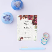 HAUSHALTSKONTROLLE 1 Rustikale Herbstmaroon Burgun Flyer (Einzeln)