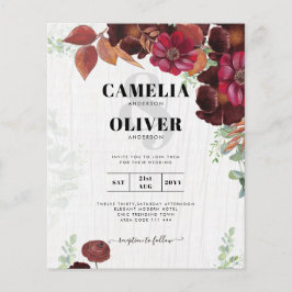 HAUSHALTSKONTROLLE 1 Rustikale Herbstmaroon Burgun Flyer