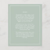 HAUSHALTSKONTROLLE Grüne MONOCHROME Hochzeit (Rückseite)