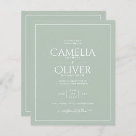 HAUSHALTSKONTROLLE Grüne MONOCHROME Hochzeit