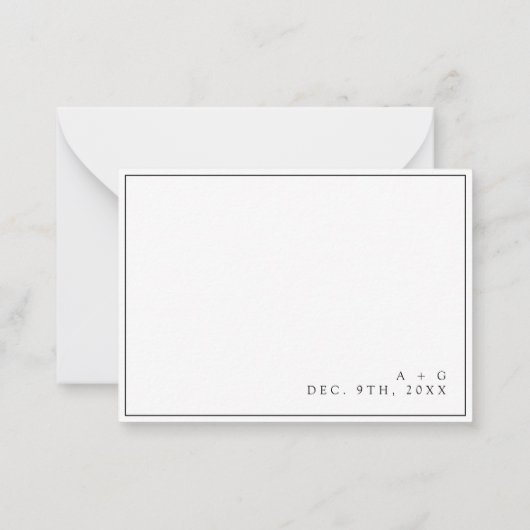 HAUSHALTSKONTROLLE - Moderne Hochzeitskarte Mitteilungskarte (Rückseite)