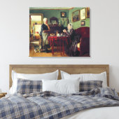 Haushaltskonversation (von Konstantin Makovsky) Leinwanddruck (Insitu (Schlafzimmer))