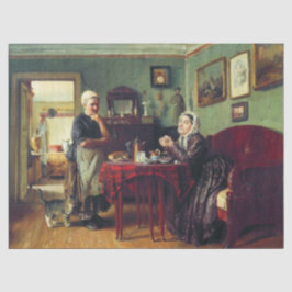 Haushaltskonversation (von Konstantin Makovsky) Seidenpapier