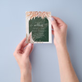 HAUSHALTSkoralle Pampas Grass Green Wedding Flyer (Gruppe)