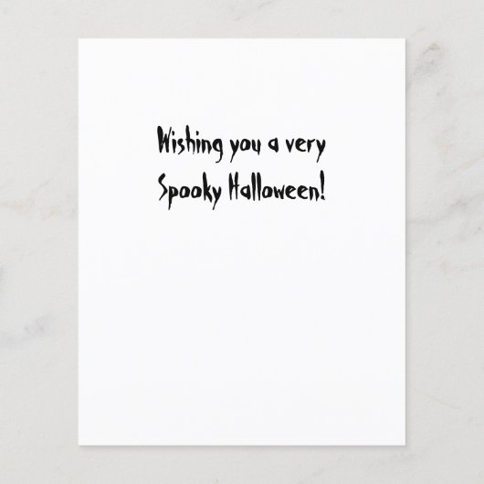 HAUSHALTSKÖRPER-Vintage Halloween-Karte (Rückseite)