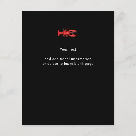 HAUSHALTSKrabbe Sommerliche Party Einladung (Rückseite)