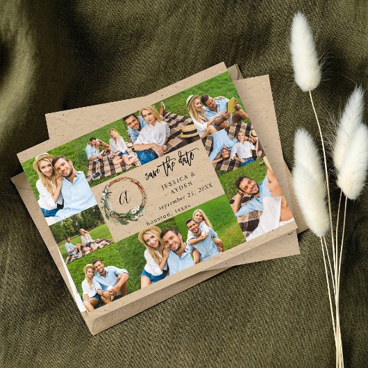 Haushaltskraft Rustikales 10-Foto Save the Date