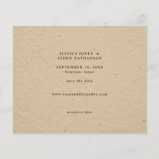 Haushaltskraft Rustikales 10-Foto Save the Date Flyer (Hinten)