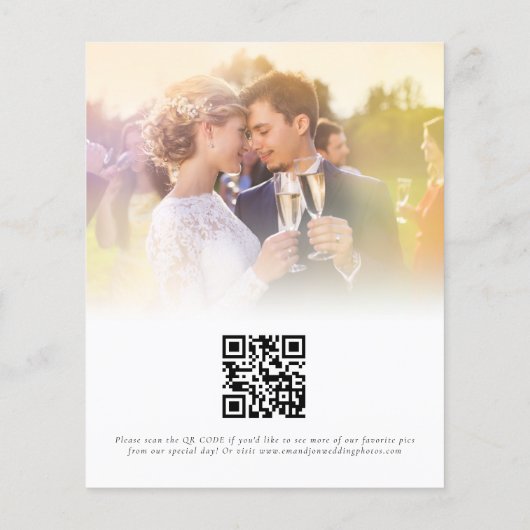 HAUSHALTSKrane Foto QR Code Hochzeit Vielen Dank (Rückseite)