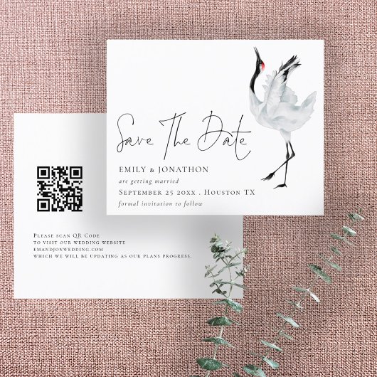 Haushaltskrane Script QR Code Save the Date