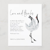 HAUSHALTSKranich 3 Foto QR Hochzeit Vielen Dank (Vorderseite)