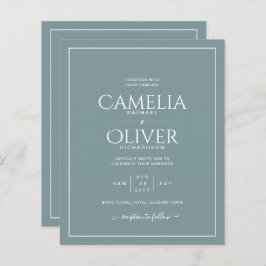 HAUSHALTSKRISE Grüne MONOCHROME Hochzeit