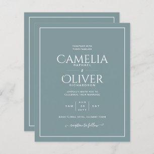 HAUSHALTSKRISE Grüne MONOCHROME Hochzeit