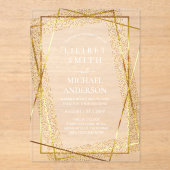 HAUSHALTSKRITERIEN HochzeitGold Imitate belichten Acryleinladungen (Vorderseite)
