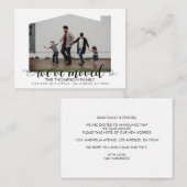 HAUSHALTSKRITERIEN Wir haben das Foto bewegt Mitteilungskarte (Vorne/Hinten)