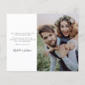 HAUSHALTSKRITERIUM Hochzeitskampagne Foto Danke Ka (Rückseite)