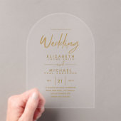 HAUSHALTSKRITERIUM-Klartext Elegante Hochzeit Acryleinladungen (Insitu (Handheld))