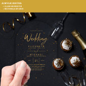 HAUSHALTSKRITERIUM-Klartext Elegante Hochzeit Acryleinladungen