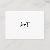 HAUSHALTSKRITERIUM-Monogramm für Hochzeitsstichtun Begleitkarte (Rückseite)