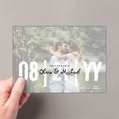 HAUSHALTSKRITISCHE Hochzeit Sichern Sie das Datum  Acryleinladungen (Insitu (Handheld))