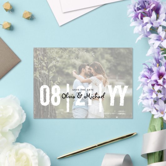 HAUSHALTSKRITISCHE Hochzeit Sichern Sie das Datum  Acryleinladungen (In Situ (Hochzeit))