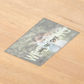 HAUSHALTSKRITISCHE Hochzeit Sichern Sie das Datum  Acryleinladungen (Ablage )