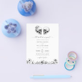 HAUSHALTSKULTURHASS Retro Foto Goth Wedding Flyer (Einzeln)