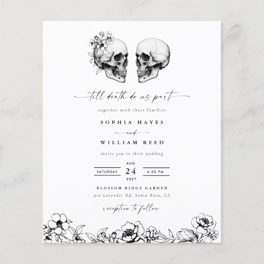 HAUSHALTSKULTURHASS Retro Foto Goth Wedding Flyer (Vorne)