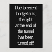 Haushaltskürzungen Postkarte (Vorderseite)